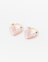 NYU NYU Soft Pink Heart Drop Earrings