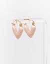 NYU NYU Soft Pink Heart Drop Earrings