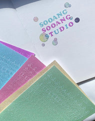 SOOANG STUDIO Sherbet Alphabet Sticker Sheet (6 Colours)