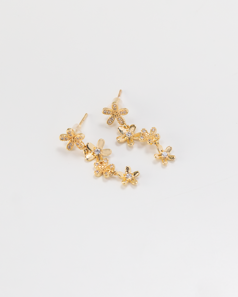 NYU NYU Sparkling Flower Drop Earrings