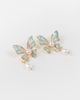 NYU NYU Summer Butterfly with Pearl Dangle Earrings