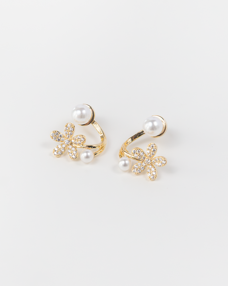 NYU NYU Sweet Pearl Flower Ear Jackets