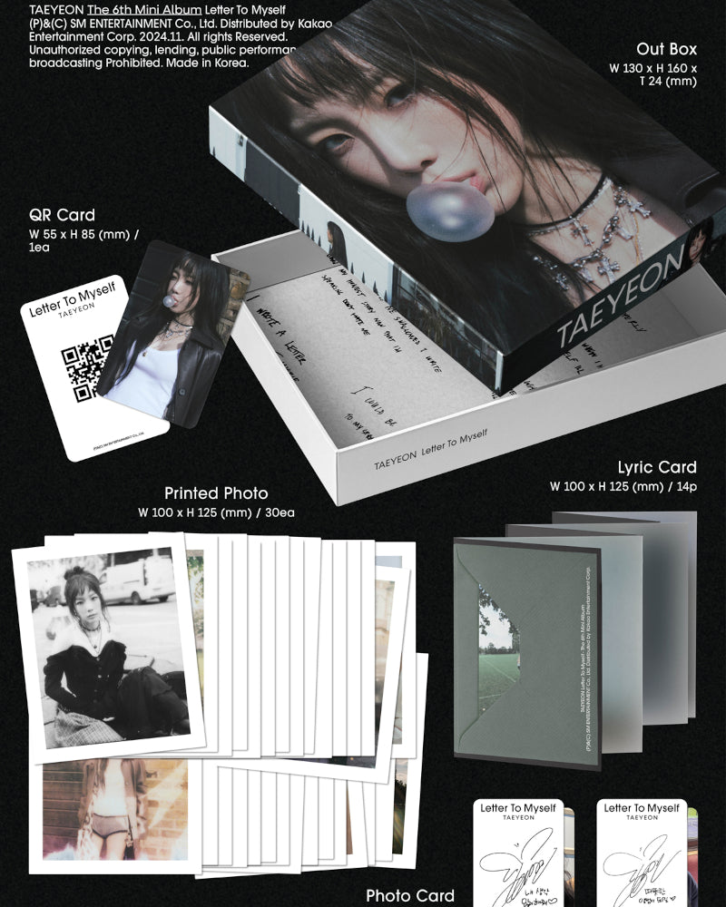 TAEYEON - 6th Mini Album [Letter To Myself] (Myself Ver.)