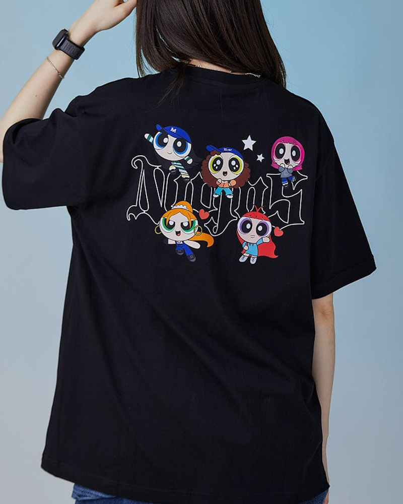 T-SHIRT LES SUPER NANAS x NJ (NOIR)