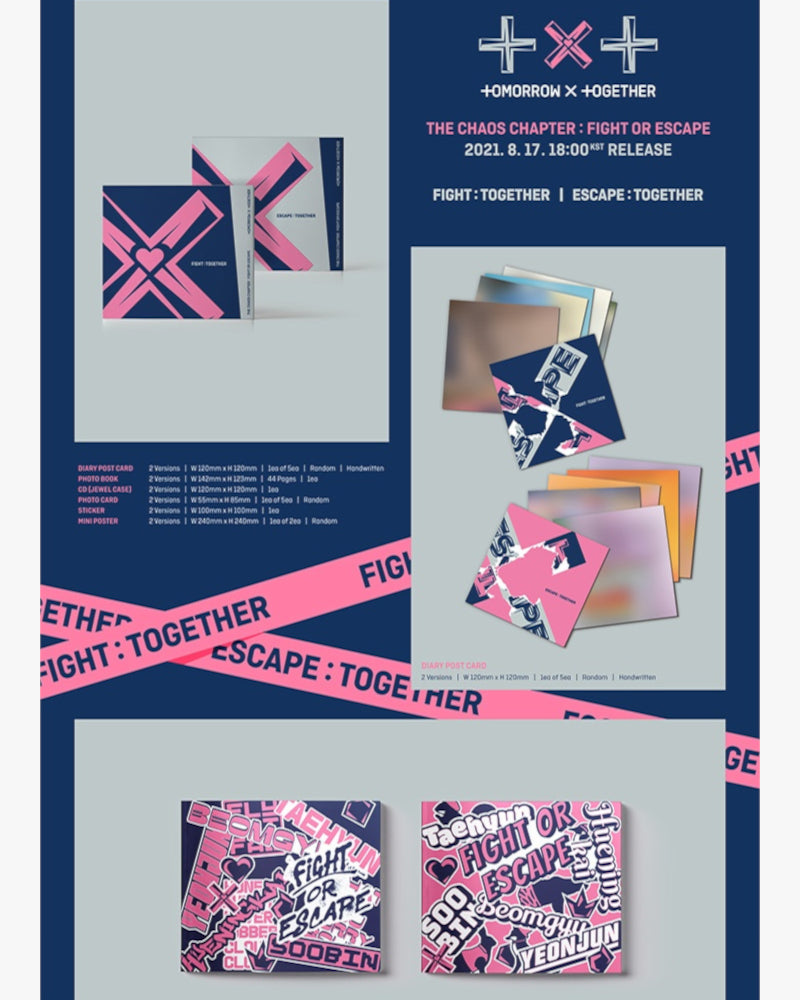 TOMORROW X TOGETHER (TXT) - THE CHAOS CHAPTER: FIGHT OR ESCAPE (TOGETHER ver.) (2 Versions)