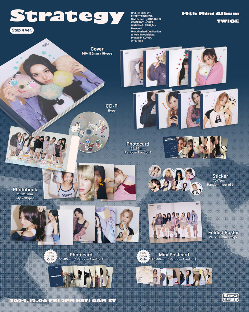 TWICE - 14th Mini Album [STRATEGY] (Step 4 Ver.) (9 Versions)