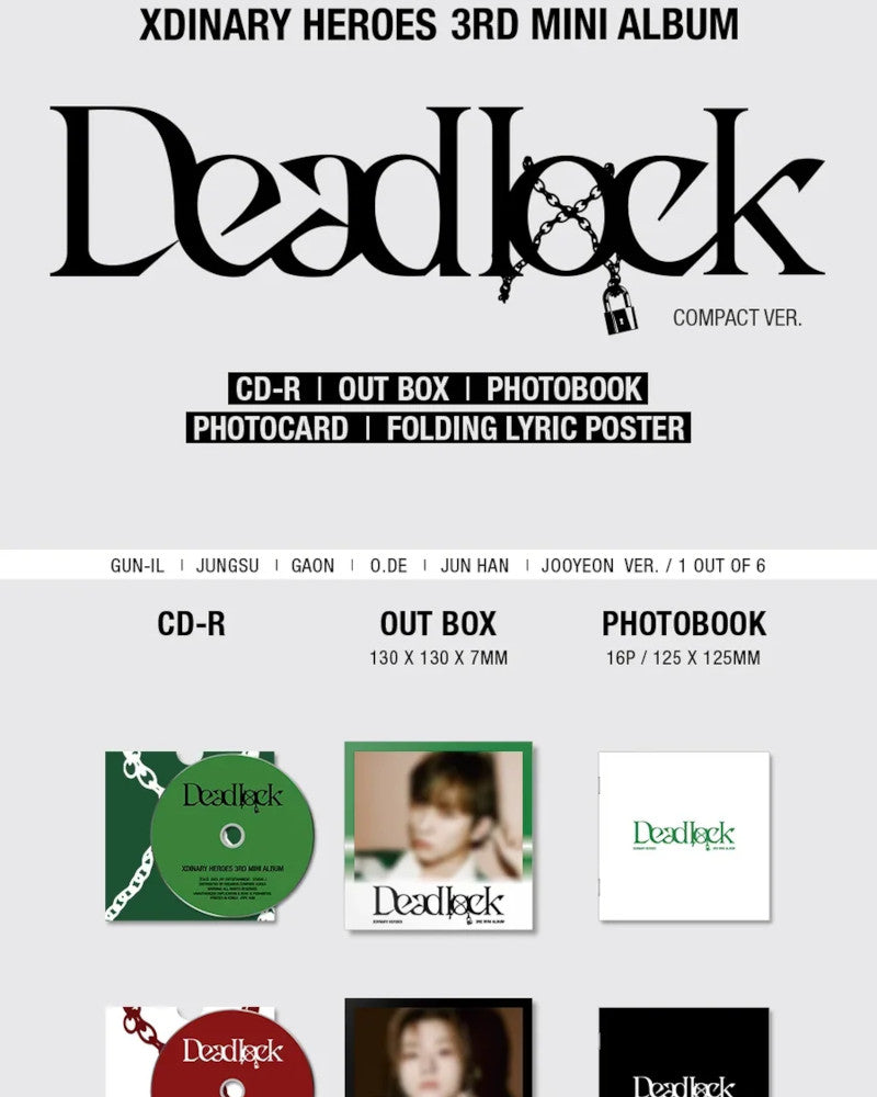 Xdinary Heroes - 3rd Mini Album [Deadlock] (Compact Ver.) (6 Versions)