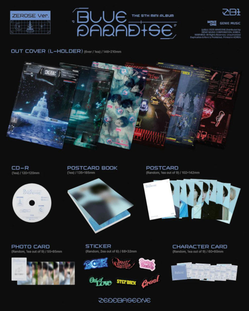 ZEROBASEONE - 5ème mini album [BLUE PARADISE] (ZEROSE Ver.) (6 versions)