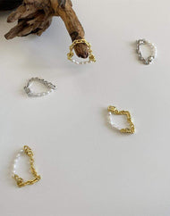 Organic Pearl Chain Ring