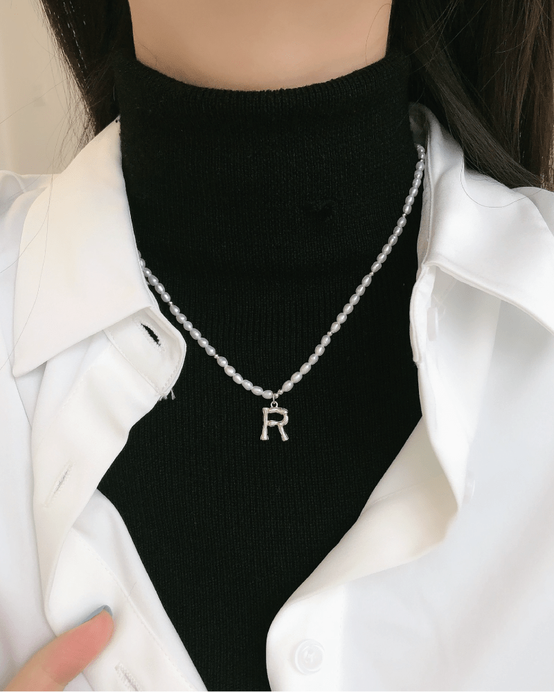 Alphabet Pearl Necklace