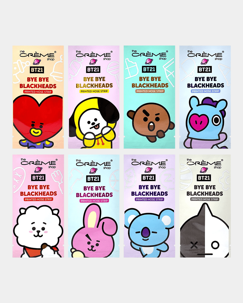 Warehouse Sale - BT21 x The Crème Shop Bye Bye Blackheads Printed Pore Strips