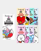 Warehouse Sale - BT21 x The Crème Shop Bye Bye Blackheads Printed Pore Strips