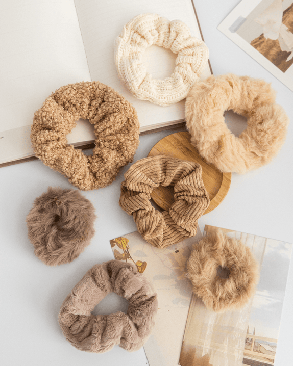 Brown Scrunchie Set