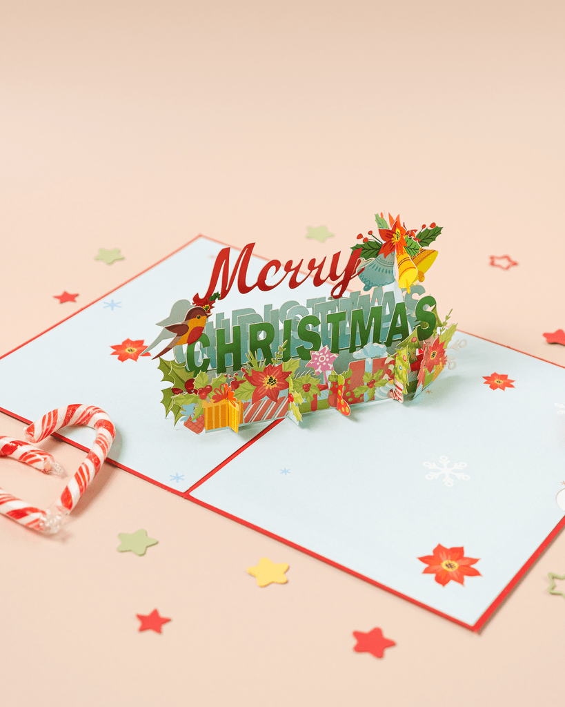 Christmas Hoilday Bell 3d Pop Up Card – Sukoshi Mart