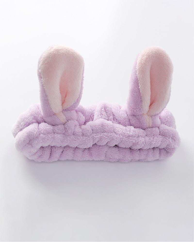 Soft Bunny Ear Headband in Purple