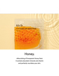Masque en tissu au pH acide doux Abib #Honey Fit