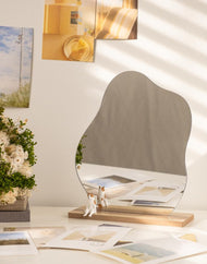 Pond Mirror with Wood Stand