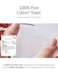 ROUND LAB Birch Juice Moisturizing Sheet Mask 100% certified pure cotton info
