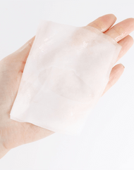 ROUND LAB Birch Juice Moisturizing Sheet Mask soaked on hand
